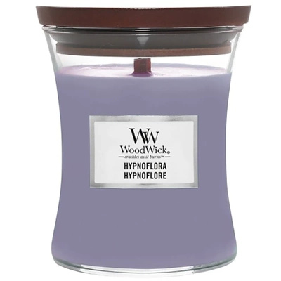 WoodWick medium scented candle with wooden wick jasmine 9.7 oz 275 g - Hypnoflora