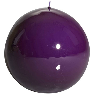 Classic luxury ball candle Meloria 100 mm - Purple