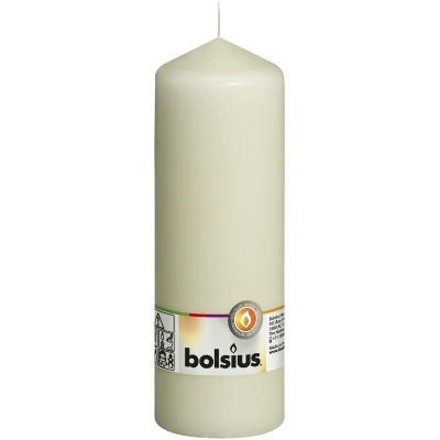 Bolsius ongeparfumeerde stamkaars 20 cm 200/68 mm - Crème