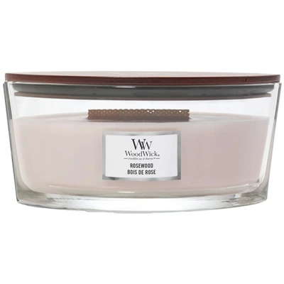 Woodwick Ellipse Core Heartwick vela perfumada grande con mecha de madera cereza 16 oz 453,6 g - Rosewood