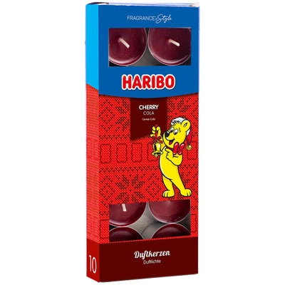 Haribo bougies chauffe-plats parfumées de Noël Cherry Cola bonbons gélifiés à la cerise 10 pcs