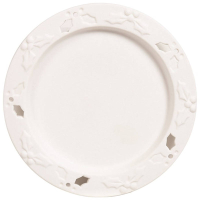 Witte keramische kaarsenhouder voor de feestdagen Wooodbridge - Holly