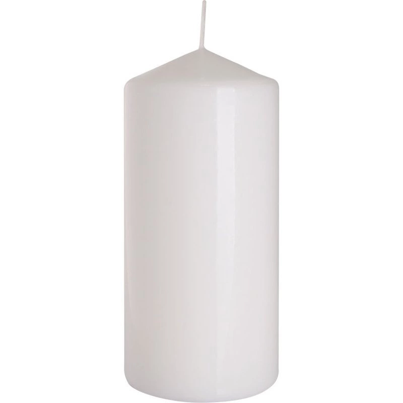 Bispol pillar unscented solid candle 150/68 mm White