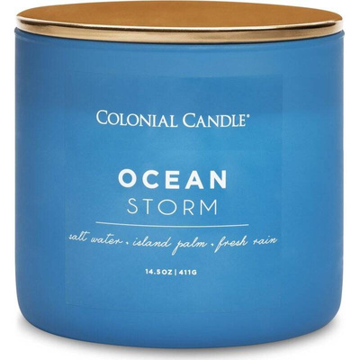 Colonial Candle Pop Of Color bougie de soja parfumée en verre 3 mèches 14.5 oz 411 g - Ocean Storm