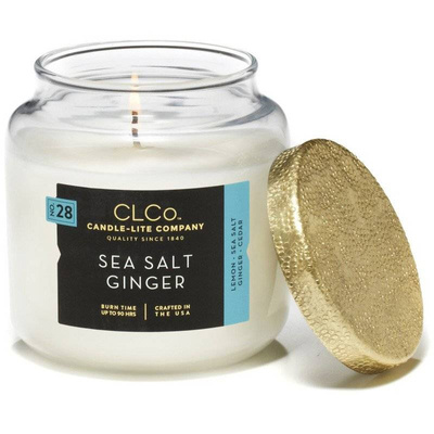 Vela perfumada grande en vaso Sal marina Jengibre - Sea Salt Ginger Candle-lite