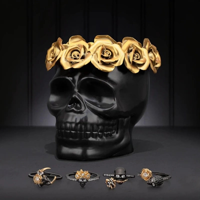 Geurkaars met ring als cadeau Midnight Rose Skull Charmed Aroma