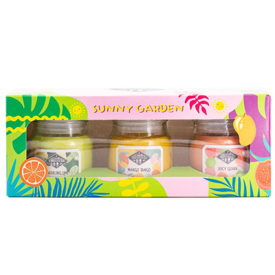 Candle set soy scented three pieces 85 g Candle Brothers -  Sunny Garden