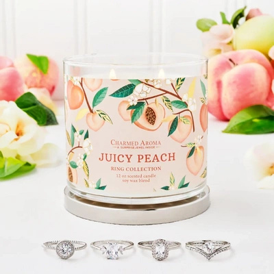 Charmed Aroma perzik sieradenkaars 340 g Ring - Juicy Peach