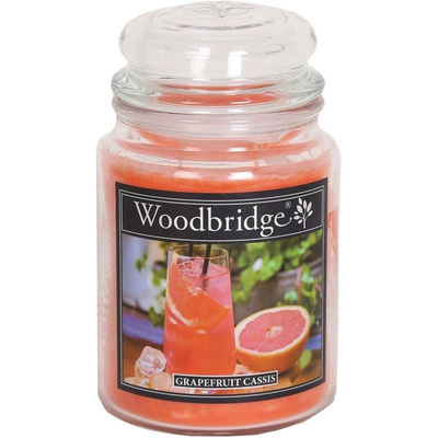 Citrusová vonná svíčka ve skleněném velkém Woodbridge - Grapefruit Cassis