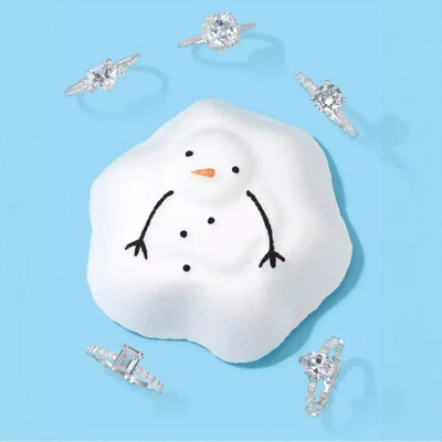 Ring bath bomb Charmed Aroma - Melting Snowman