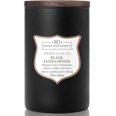 Candela profumata di soia per uomo Black Sandalwood Colonial Candle