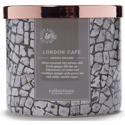 Colonial Candle Travel sojowa świeca zapachowa w szkle 3 knoty 14.5 oz 411 g - London Café