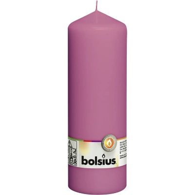 Bolsius solid pillar trunk candle unscented 20 cm 200/68 mm - Pink Fuchsia