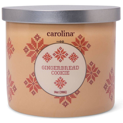 Bougie parfumée de noël soja en verre 3 mèches Colonial Candle 396 g - Pain D'épice Gingerbread Cookie