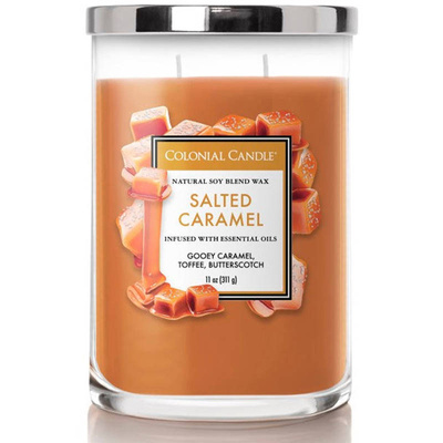 Soy scented candle with essential oils Salted Caramel Colonial Candle