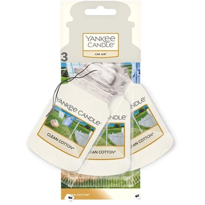 Yankee Candle Parfum de voiture Car Jar set de 3 - Clean Cotton