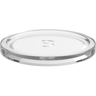 Bolsius Candle Plate glass candle holder round 110/110 mm - Transparent