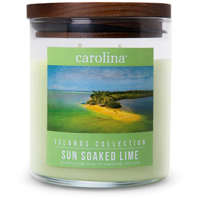 Sviečka sója voňavé prirodzené s esenciálnymi olejmi - Sun Soaked Lime Colonial Candle
