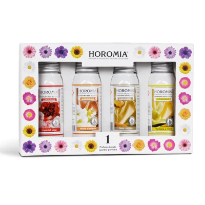 Set regalo profumi per bucato italiano premium Imperial Soap, Vento d'Oriente, Gold Argan, Vaniglia e Mirra 4 pezzi x 50 ml