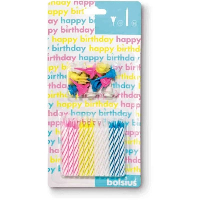 Bolsius birthday cake candle set of 24 pcs