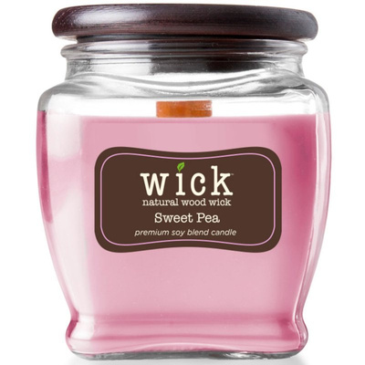 Bougie de soja parfumée Colonial Candle Wick mèche en bois 15 oz 425 g - Sweet Pea