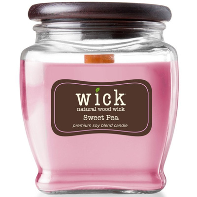 Sojadoftljus träveke Colonial Candle Wick - Sweet Pea