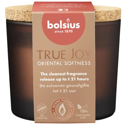 Bolsius True Joy střední skleněná vonná svíčka 66/83 mm - Oriental Softness