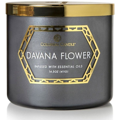 Sojová vonná svíčka se 3 knoty Colonial Candle 411 g - Davana Flower