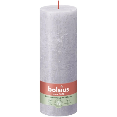 Bolsius solid trunk candle rustic post Rustic Shine 190/68 mm 19 cm - Frosted Lavender Frosted Lavender