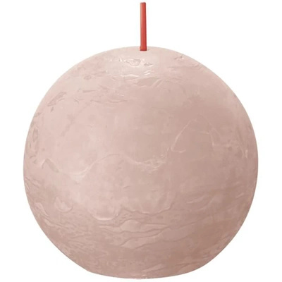 Bolsius rustic round ball solid candle Rustic Shine 76 mm - Misty Pink Misty Pink