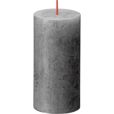 Bolsius solid trunk candle rustic post Rustic Shine 100/50 mm 10 cm - Stormy Gray