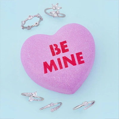 Charmed Aroma jewelry bath bomb with Be Mine heart - Ring