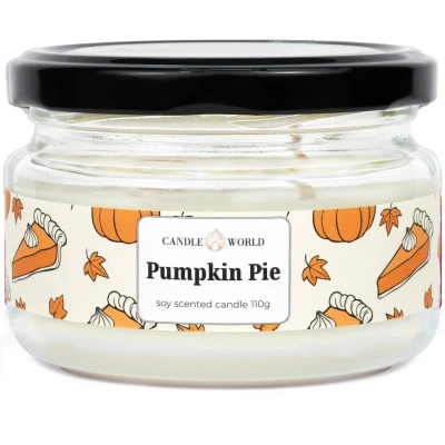 Candle World sojų kvapioji žvakė stiklainyje Pumpkin Pie 110 g Moliūgas