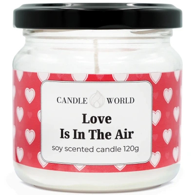 Candle World sojadoftande Alla hjärtans dag-ljus burk Love is In the Air 120 g