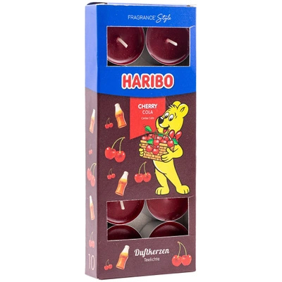 Haribo bougies chauffe-plats parfumées dans une boîte Cherry Cola bonbons gélifiés à la cerise 10 pcs