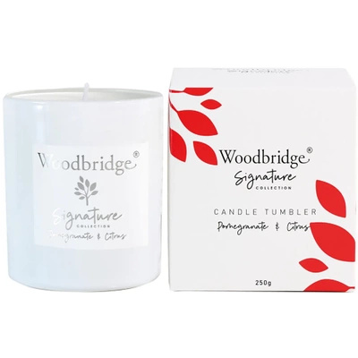 Scented gift candle Pomegranate and Citrus 250 g Woodbridge