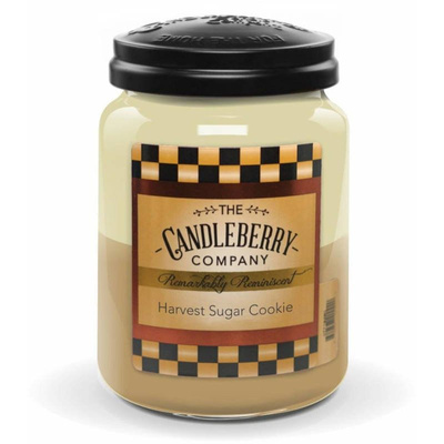 Grande bougie parfumée Candleberry dans un verre 570 g - Harvest Sugar Cookie™