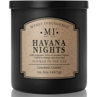 Soja geurkaars voor heren Colonial Candle - Havana Nights