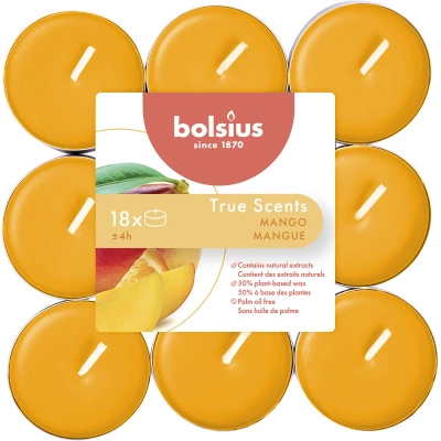 Bolsius True Scents porte-bougies à réchauds parfumés 18 pièces - Mangue