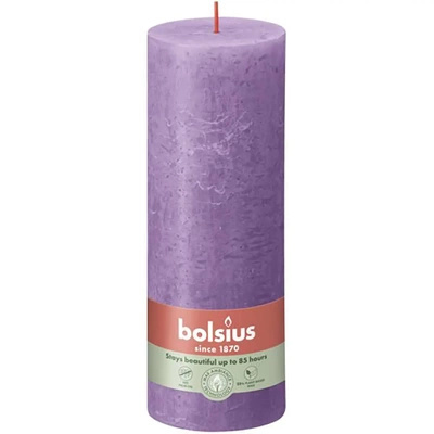 Bolsius kaimiškas bagažinės žvakių postas Rustic Shine 190/68 mm 19 cm - Vibrant Violet