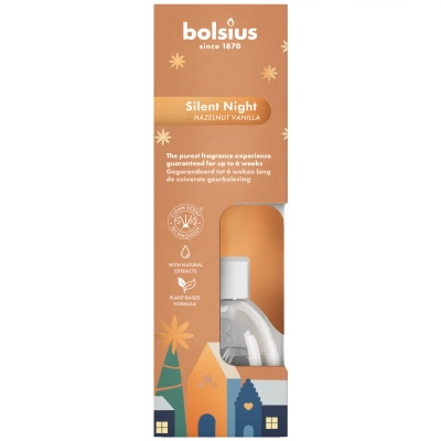 Bolsius kerst geurverspreider 60 ml True Glow glas - Silent Night Hazelnoot Vanille