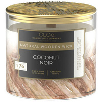 Scented candle with wooden wick Coconut Noir Candle-lite