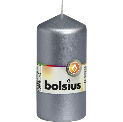 Bolsius Klompkaars stampaal 12 cm 120/58 mm - Zilver