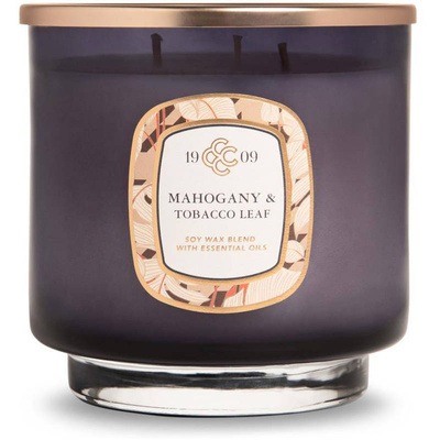 Luxe geurkaars Mahogany Tobacco Leaf Colonial Candle