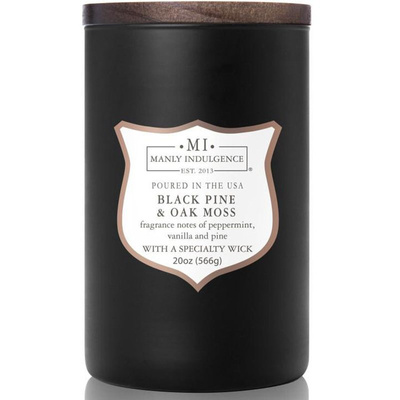 Sojowa świeca zapachowa dla mężczyzn Black Pine Oak Moss Colonial Candle