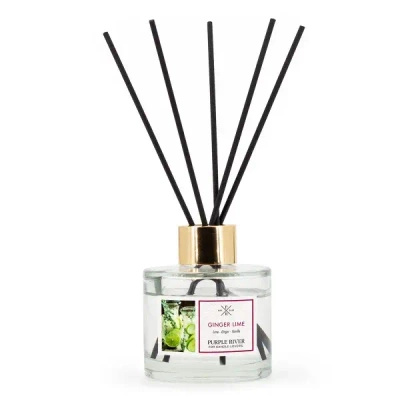 Purple River doftpinnar Ginger Lime i en 100 ml glasflaska