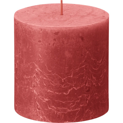 Bolsius trunk solid candle rustic pillar Rustic Shine 100/100 mm 10 cm - Blossom Pink