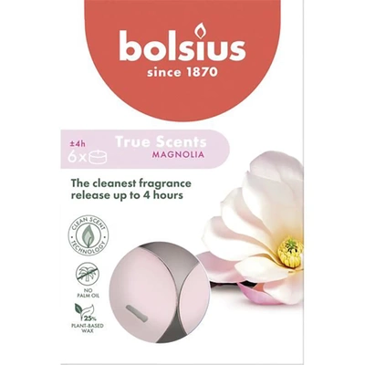 Bolsius True Scents podgrzewacze tealighty zapachowe 6 szt - Magnolia