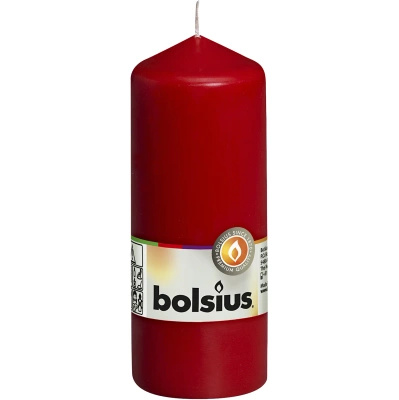 Bolsius lump candle trunk post unscented 15 cm 150/58 mm - Red