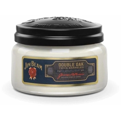 Bougie parfumée dans un verre Jim Beam Double Oak bourbon Candleberry 283 g